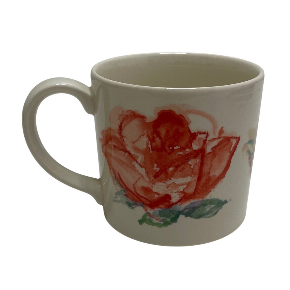 Vtg Tiffany & Co‎ Poole Pottery Tiffany Blossom Mug England 2001 Floral Ceramic